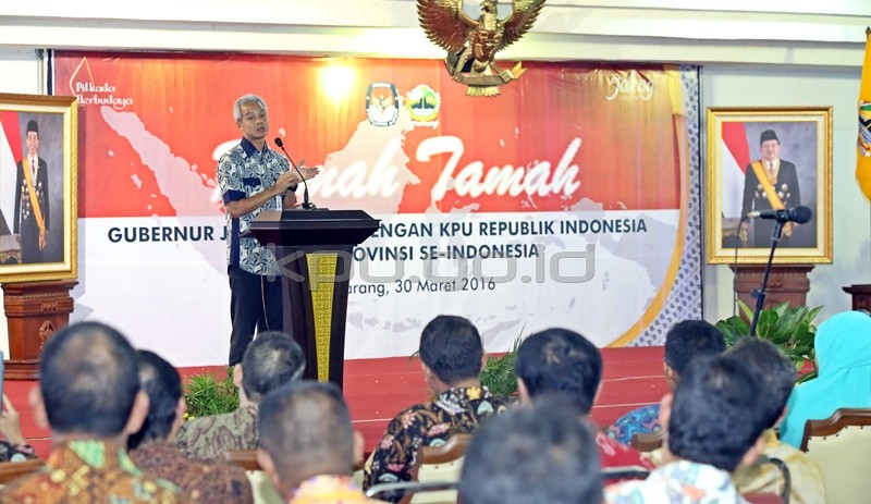 Gubernur Jateng Terima Peserta Rakor KPU