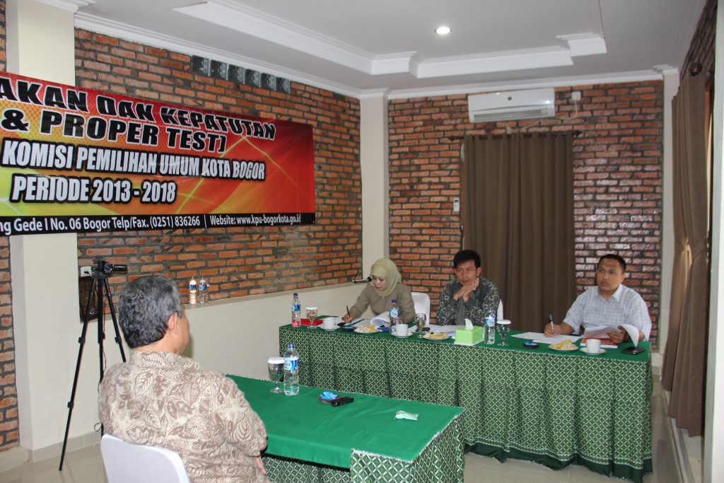 CALON ANGGOTA KPU KOTA BOGOR JALANI FIT AND PROPER TEST
