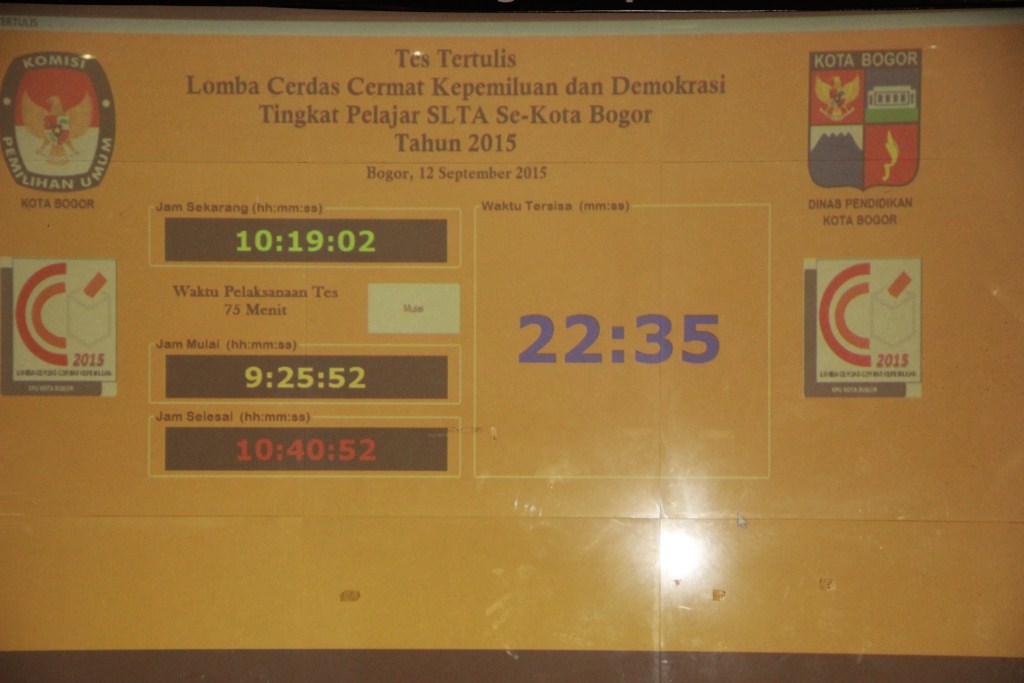 HASIL SELEKSI TES TERTULIS DALAM RANGKA LOMBA CERDAS CERMAT TINGKAT PELAJAR SLTA  SE-KOTA BOGOR TAHUN 2015
