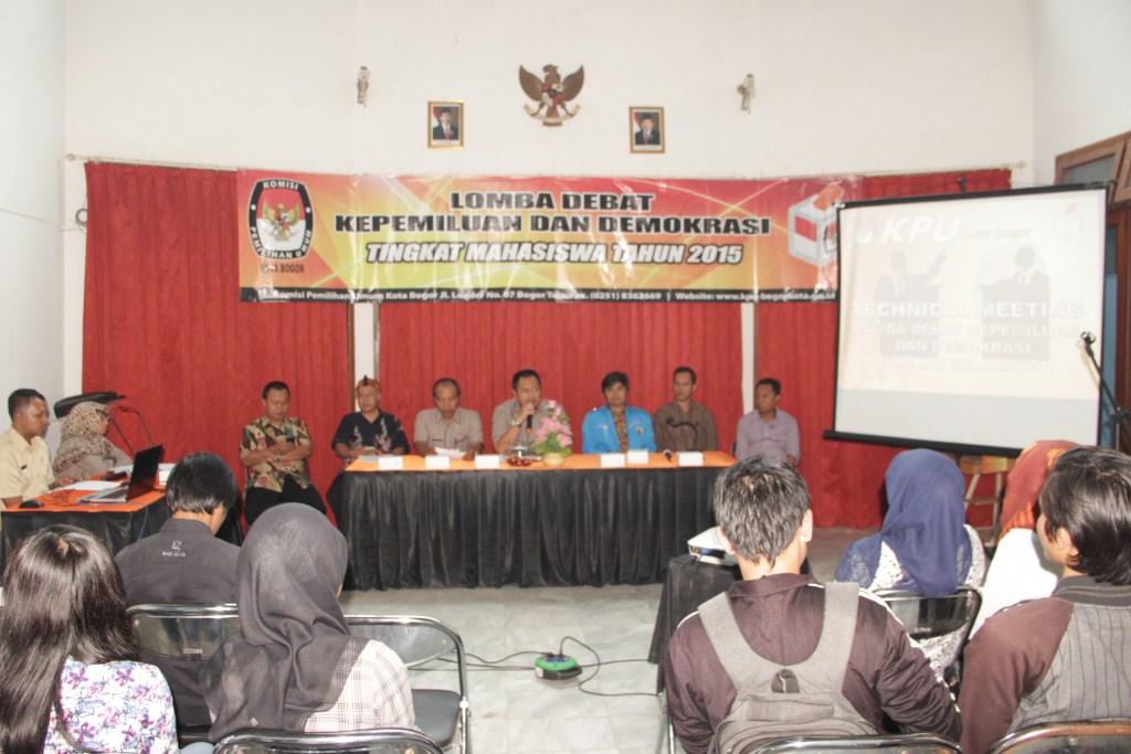 TECHNICAL MEETING DALAM MEMPERSIAPKAN LOMBA DEBAT KEPEMILUAN DAN DEMOKRASI TINGKAT MAHASISWA SE-WILAYAH KOTA BOGOR