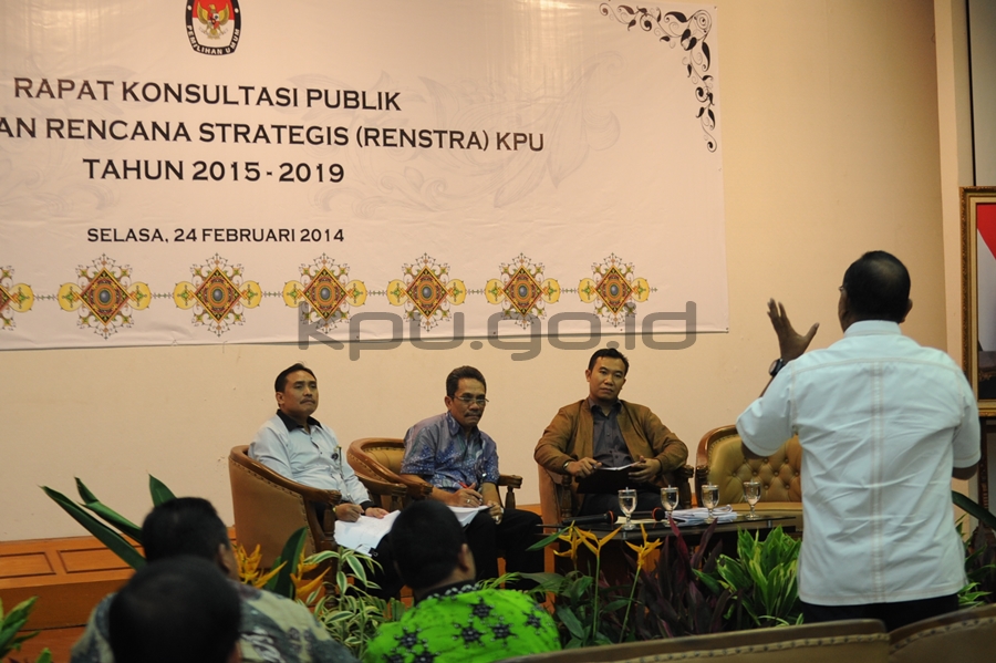 KPU Konsultasi Publik terkait Rencana Strategis (Renstra) 2015 - 2019