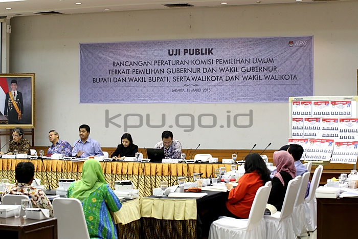 KPU Uji Publik 4 Draft PKPU Pilkada Serentak 2015.