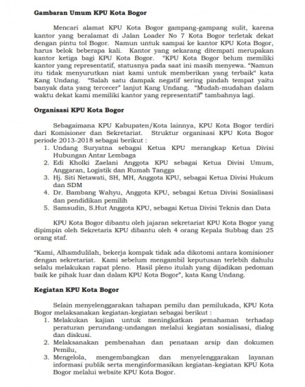 EDISI KEDUA BULETIN BULANAN SUARA KPU PROVINSI JAWA BARAT