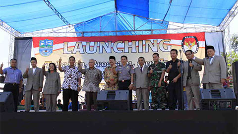 Warga Saksikan Launching Tahapan Pilwalkot Banjar
