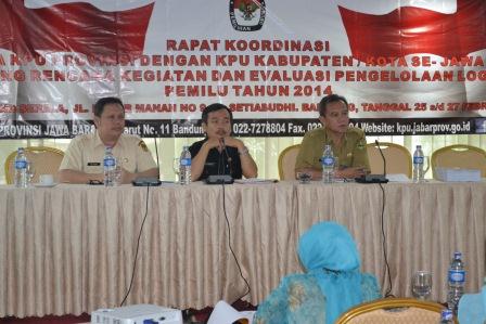 Rapat Koordinasi Rencana Kegiatan dan Evaluasi Pengelolaan Logistik Pemilu Tahun 2014