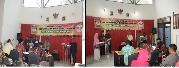 BABAK SEMI FINAL  LOMBA DEBAT KEPEMILUAN DAN DEMOKRASI  TINGKAT MAHASISWA