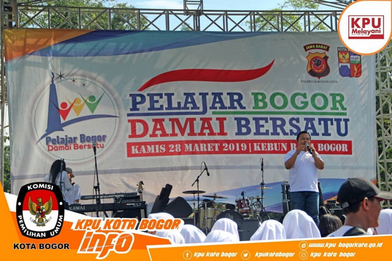 Sosialisasi Pemilu Serentak Tahun 2019 ke ribuan pelajar SMA se-Kota Bogor
